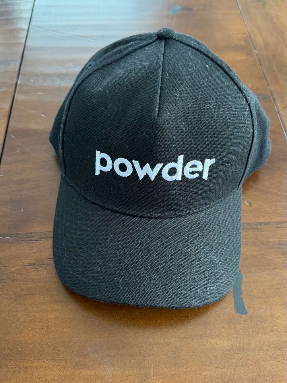 Powder Mountain Utah Ski Resort Black Baseball Cap - Embroidered Logo